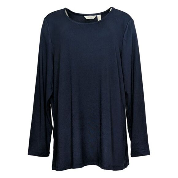 Sport Savvy Brushed Soft Jersey Scoop Neck Long Sleeve - Picture 3 of 5